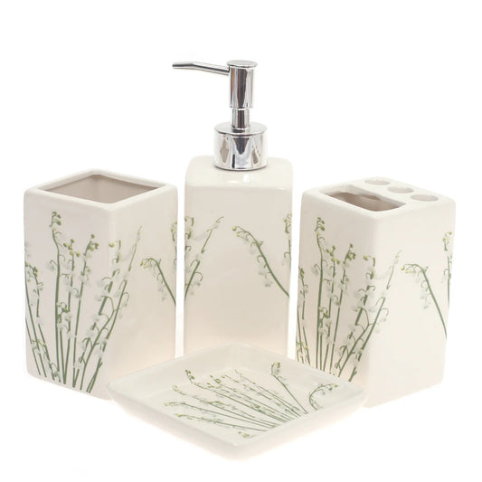 Bath Set Printed Green