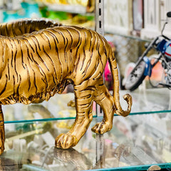 Golden Tiger Resin Statue For Home Indoor Office