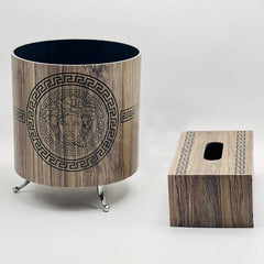 Versace Round Basket With Tissue Box