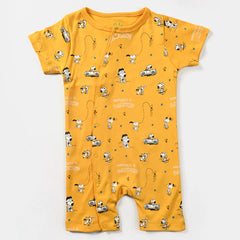 INFANT BOYS COTTON INTERLOCK KNITTED ROMPER-CITRUS