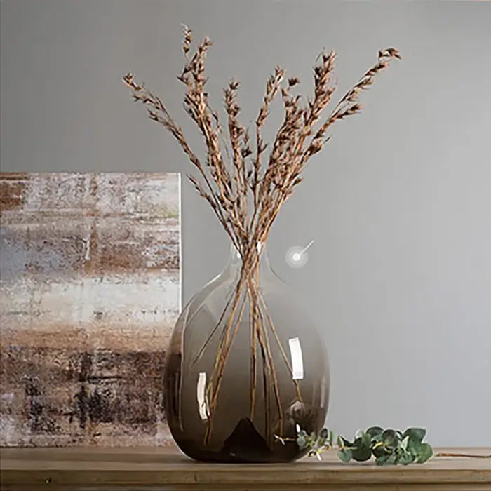 Hand Blown Pot Belly Glass Vase