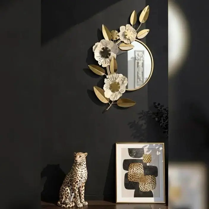 Golden Bloom Harmony Mirror