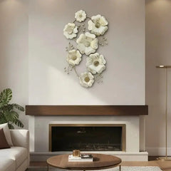 Golden Blossom Metal Wall Art