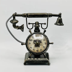 Antique Metallic Telephone Clock