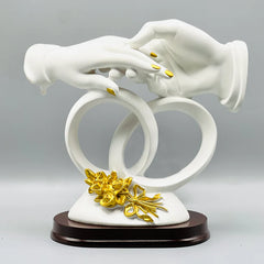 Wedding Proposal, Engagement Ring, Couples Holding Hand Statue