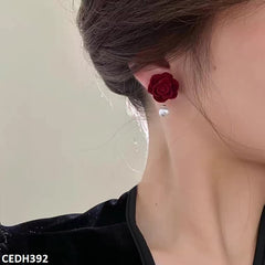 CEDH392 ZHL Flower/Pearl Drop Earrings Pair - CEDH