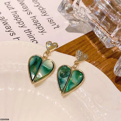 CEDH506 BTO Double Heart Earrings Pair - CEDH