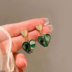 CEDH506 BTO Double Heart Earrings Pair - CEDH