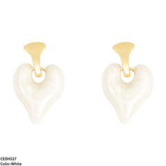 CEDH527 JMN Heart Drop Earrings - CEDH