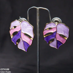 ZLX Painted Leaf Studs - CETH