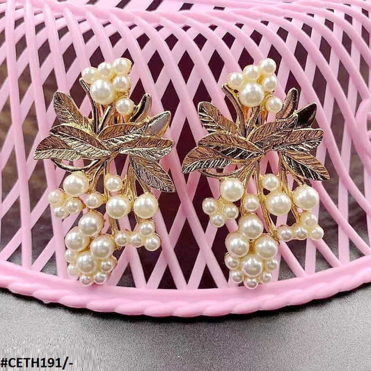 ZLX Leaf N Pearl Studs - CETH