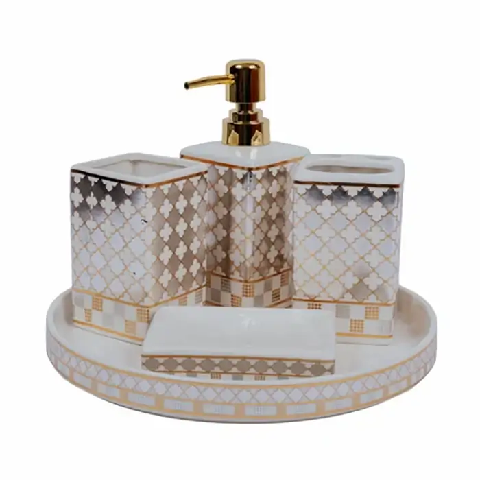 Ceramic Tray Bathroom Set