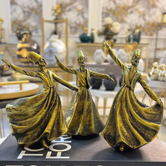 Classical Dervish Art Sculptures (Set of 3)
