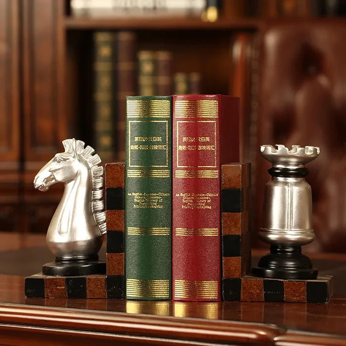 Creative Unique Chess Sculpture Bookend