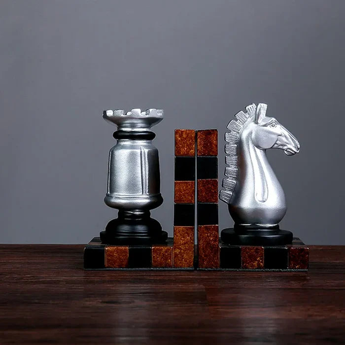 Creative Unique Chess Sculpture Bookend