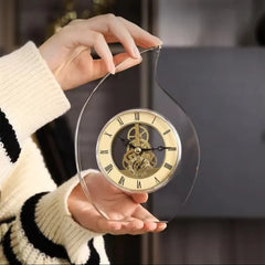 Whisper Crystal Gears Table Clock