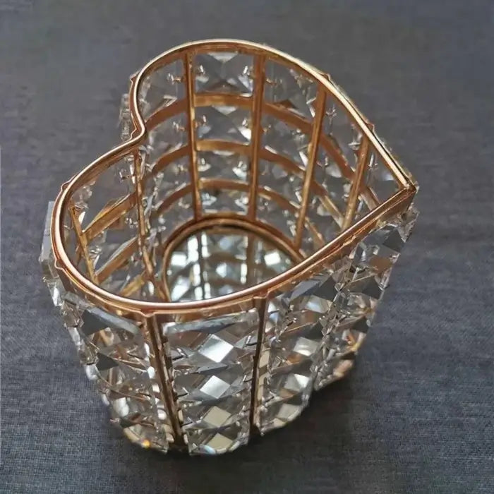 Crystal Heart Brush Holder (Nordic Style)