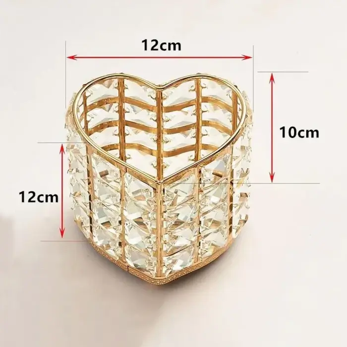 Crystal Heart Brush Holder (Nordic Style)