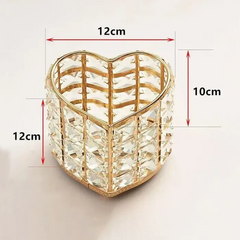 Crystal Heart Brush Holder (Nordic Style)