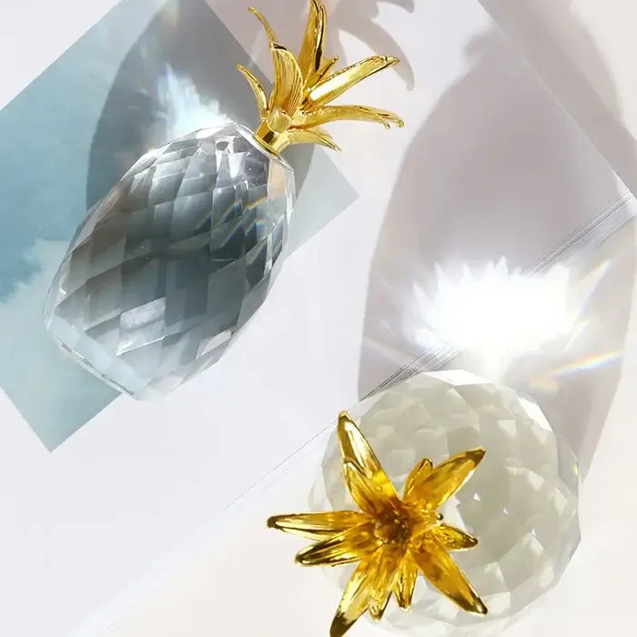 Elegant Crystal Pineapple Ornaments (Set Of 3)