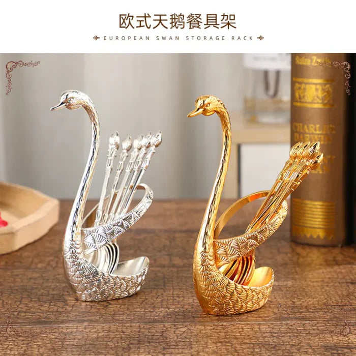 Swan Cutlery Holder Set