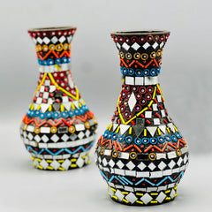 Shisha Moti Craft Vase (Set Of 2)