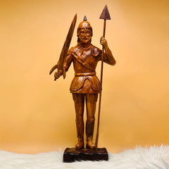 Native Hand Carved Soldier Sculpture