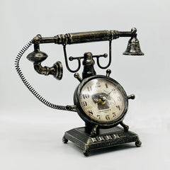 Antique Metallic Telephone Clock