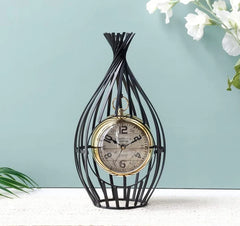 Black Bird Cage Gold Hanging Table Clock - Vintage Kitchen Clock