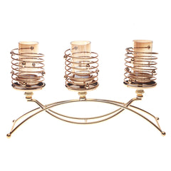 Candle Stand Metal Golden