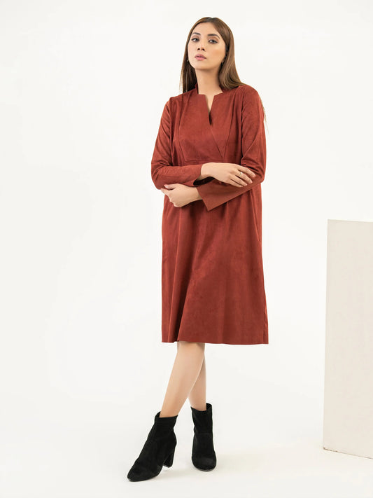 Dyed Suede Dress