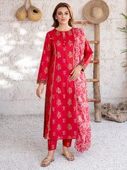 3 Piece Lawn Suit-Paste Print (Unstitched)