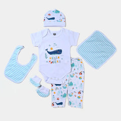 INFANT BOYS COTTON INTERLOCK 6 PIECE SET-MIX