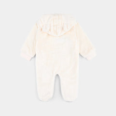 INFANT UNISEX MIX FABRIC ROMPER-CREAM