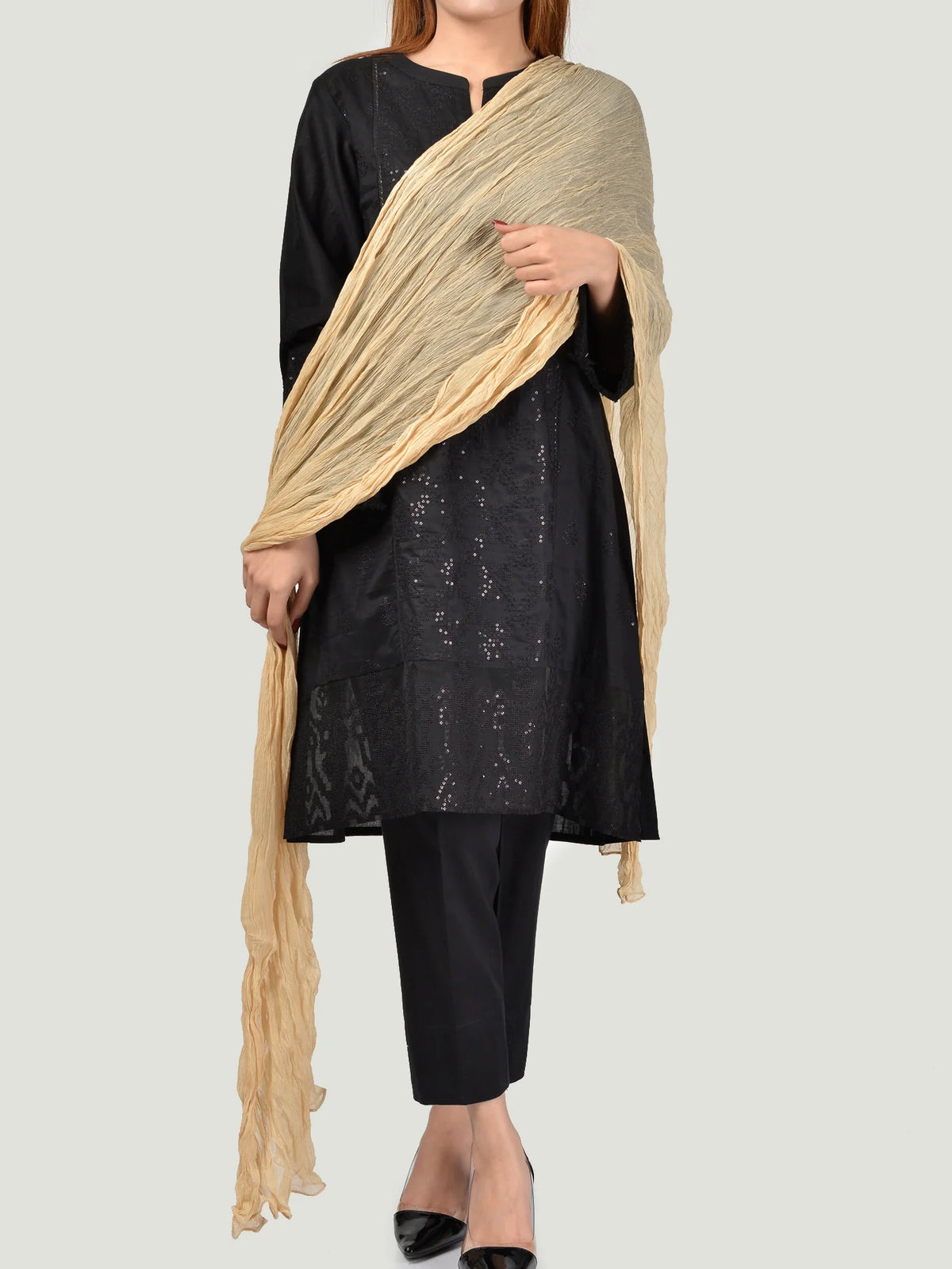 Chiffon Dupatta - Cream