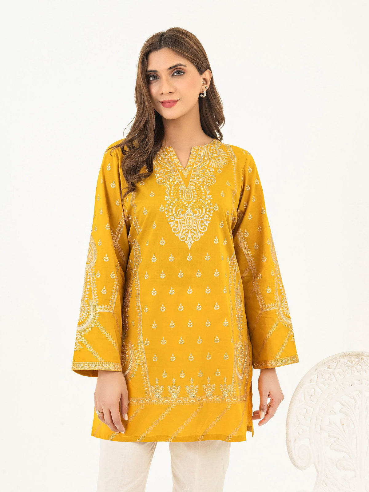 Cambric Kurti-Paste Print (Pret)