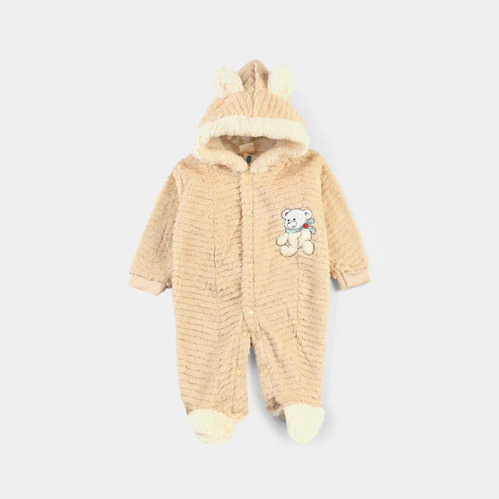 INFANT UNISEX ROMPER-BROWN