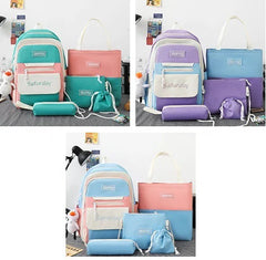 5Pcs Set Backpack For Girls 4146