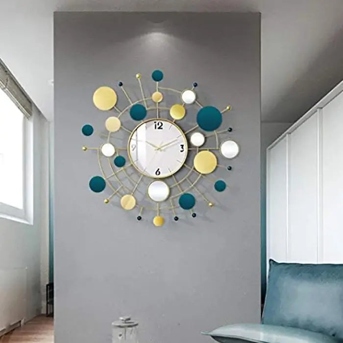 Decoration Metal Wall Clock With Mirror Glass