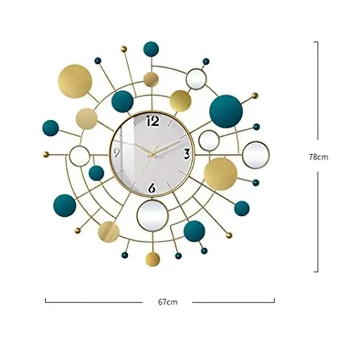 Decoration Metal Wall Clock With Mirror Glass
