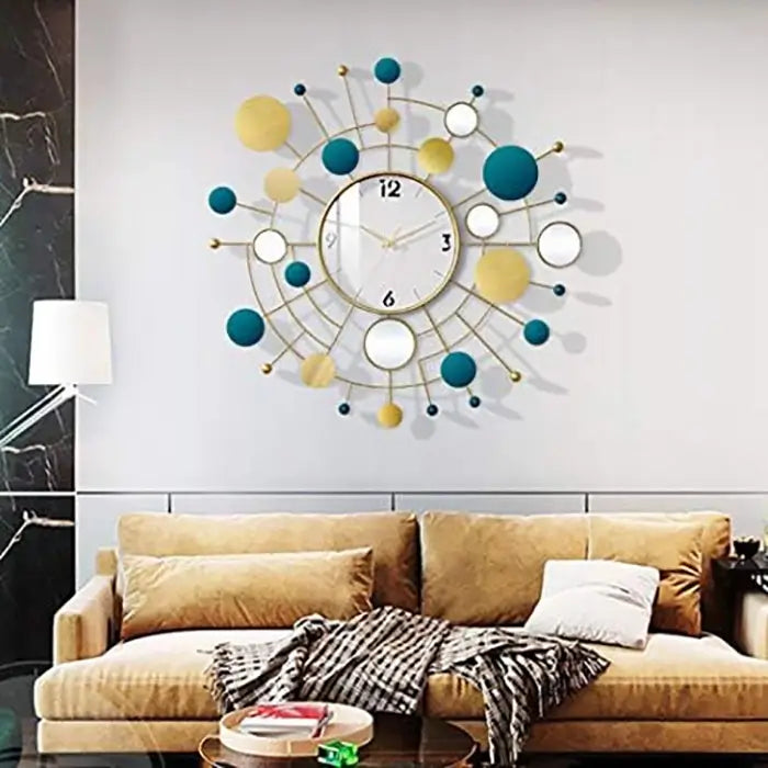 Decoration Metal Wall Clock With Mirror Glass