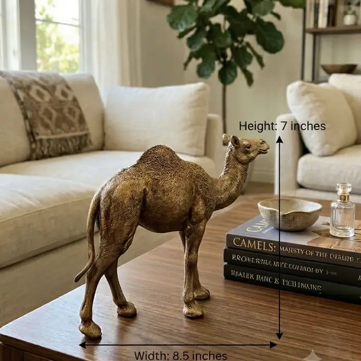 Decorative Gold Finished Camel Statue