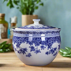 Decorative Blue Texture Temple Jar