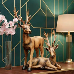 Deer Figurines Lawn Ornaments (Set Of 2)