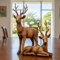 Deer Figurines Lawn Ornaments (Set Of 2)