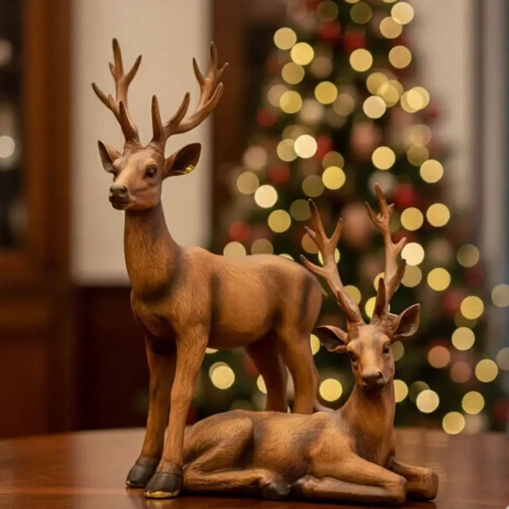 Deer Figurines Lawn Ornaments (Set Of 2)