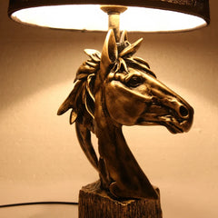 Antique Copper Horse Lamp