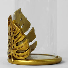 Golden Leaf Candle Holder