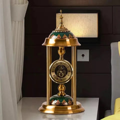 European Vintage Metal Table Clock