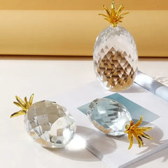 Elegant Crystal Pineapple Ornaments (Set Of 3)